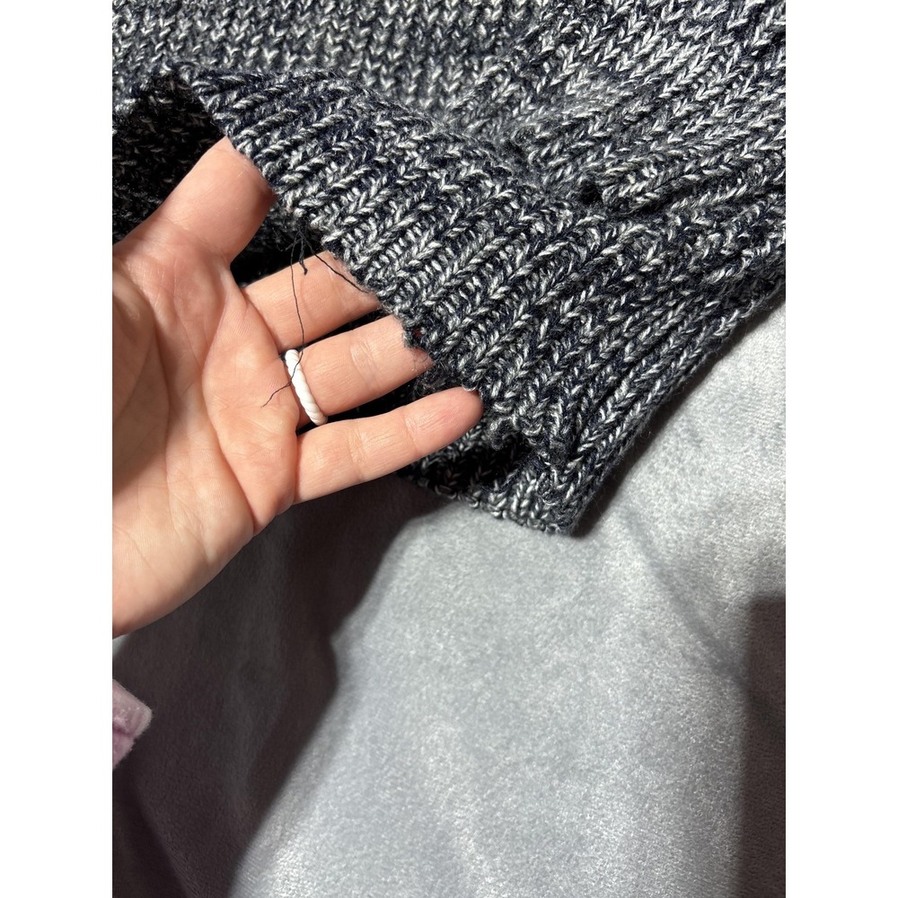 Honors Sweater Mens Gray Marled Chunky Knit Crewneck Pullover No Size Tag - Picture 4 of 10